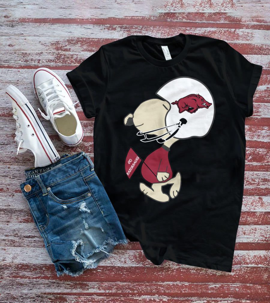 Go Razorbacks Arkansas Razorbacks Helmet Character T-Shirt