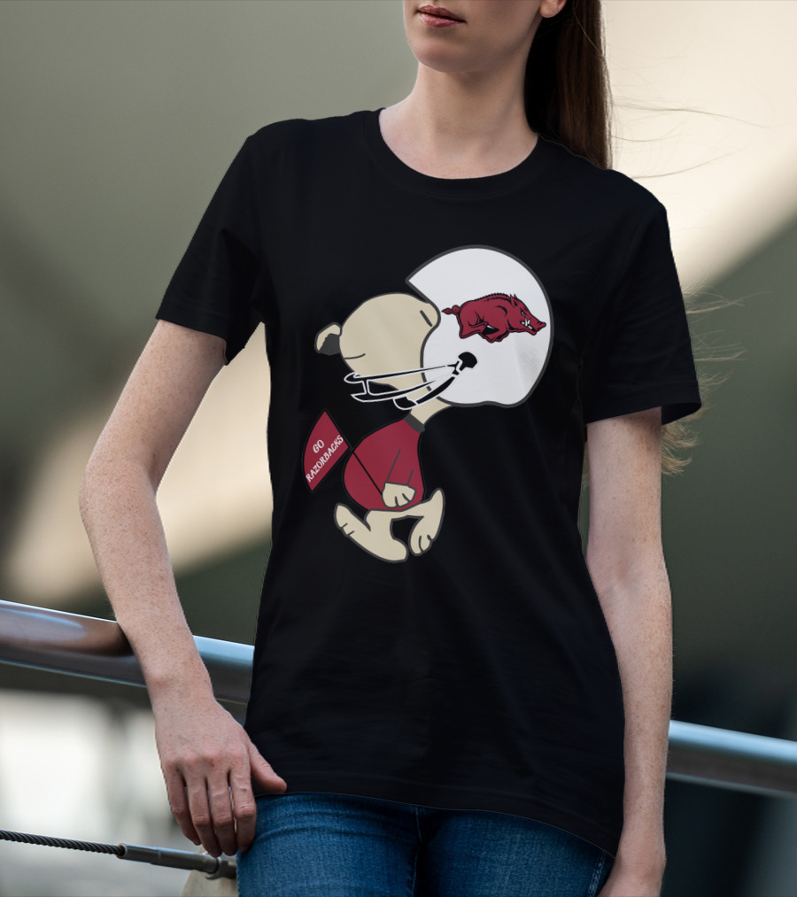 Go Razorbacks Arkansas Razorbacks Helmet Character T-Shirt