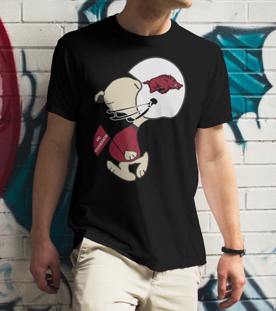 Go Razorbacks Arkansas Razorbacks Helmet Character T-Shirt