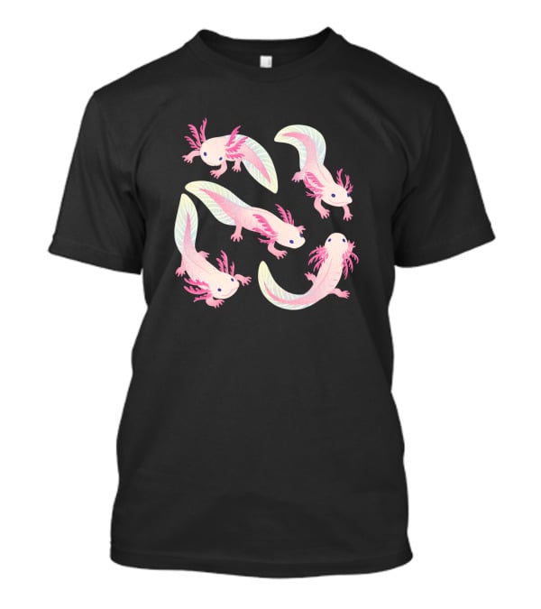 Axolotls 1463707 Pastel Watercolor T-Shirt