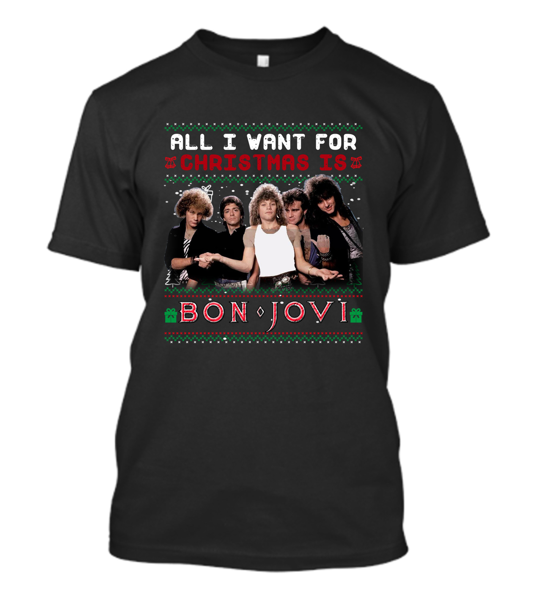 Christmas Is Bon Jovi Style BJV 43 T-Shirt