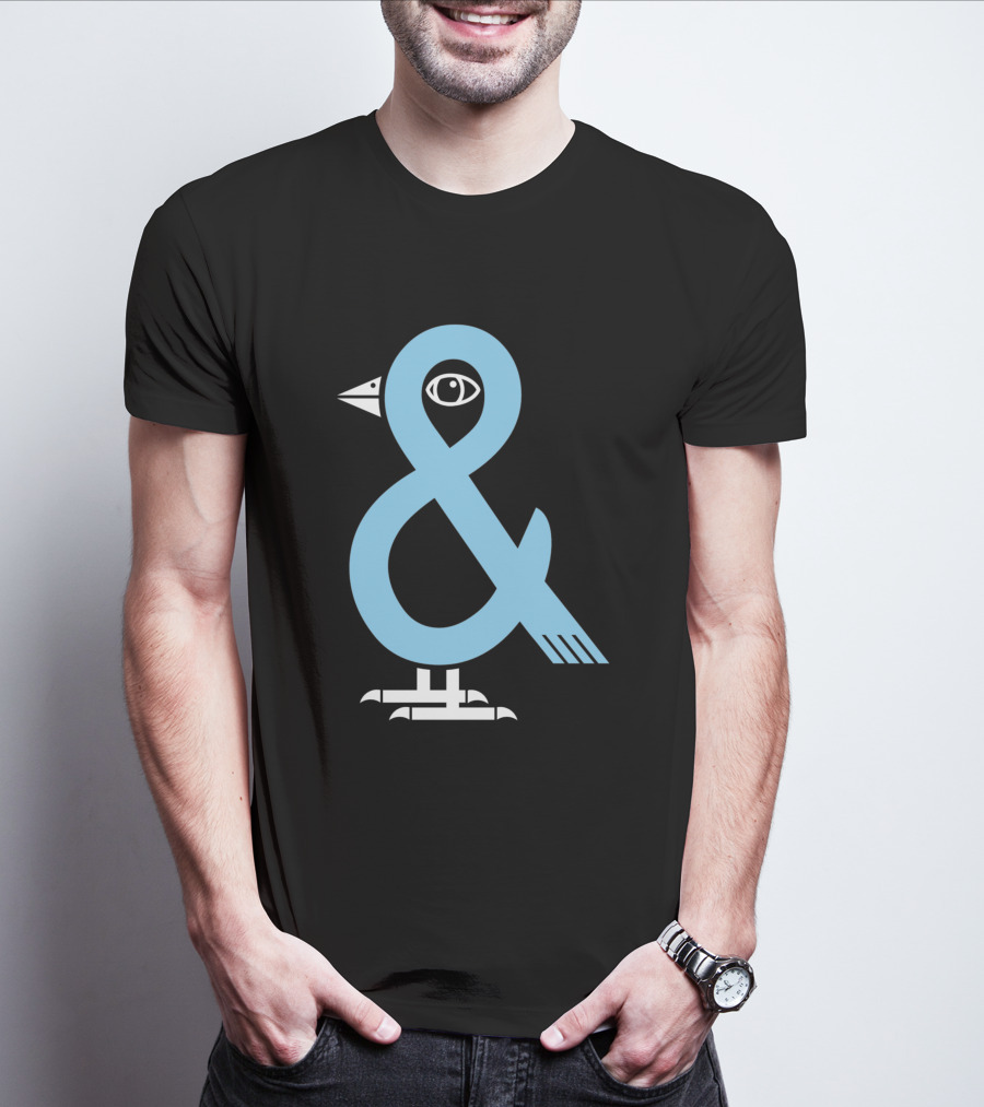 A Bird In The 'And Ampersand Bird Illustration 809179 T-Shirt