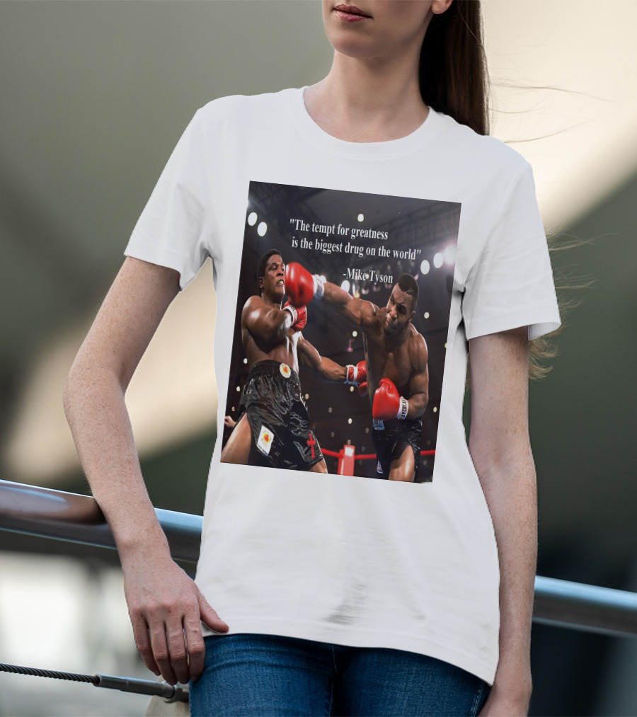Mike Tyson Famous Quote On Greatness With Boxing Action T-Shirt