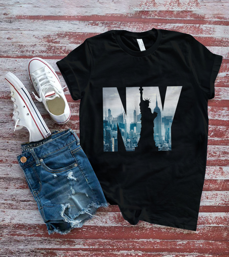 NY New York City Skyline Statue Of Liberty T-Shirt