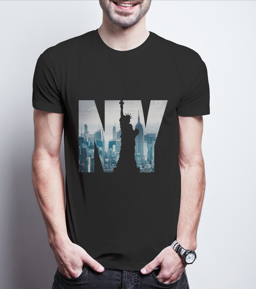NY New York City Skyline Statue Of Liberty T-Shirt