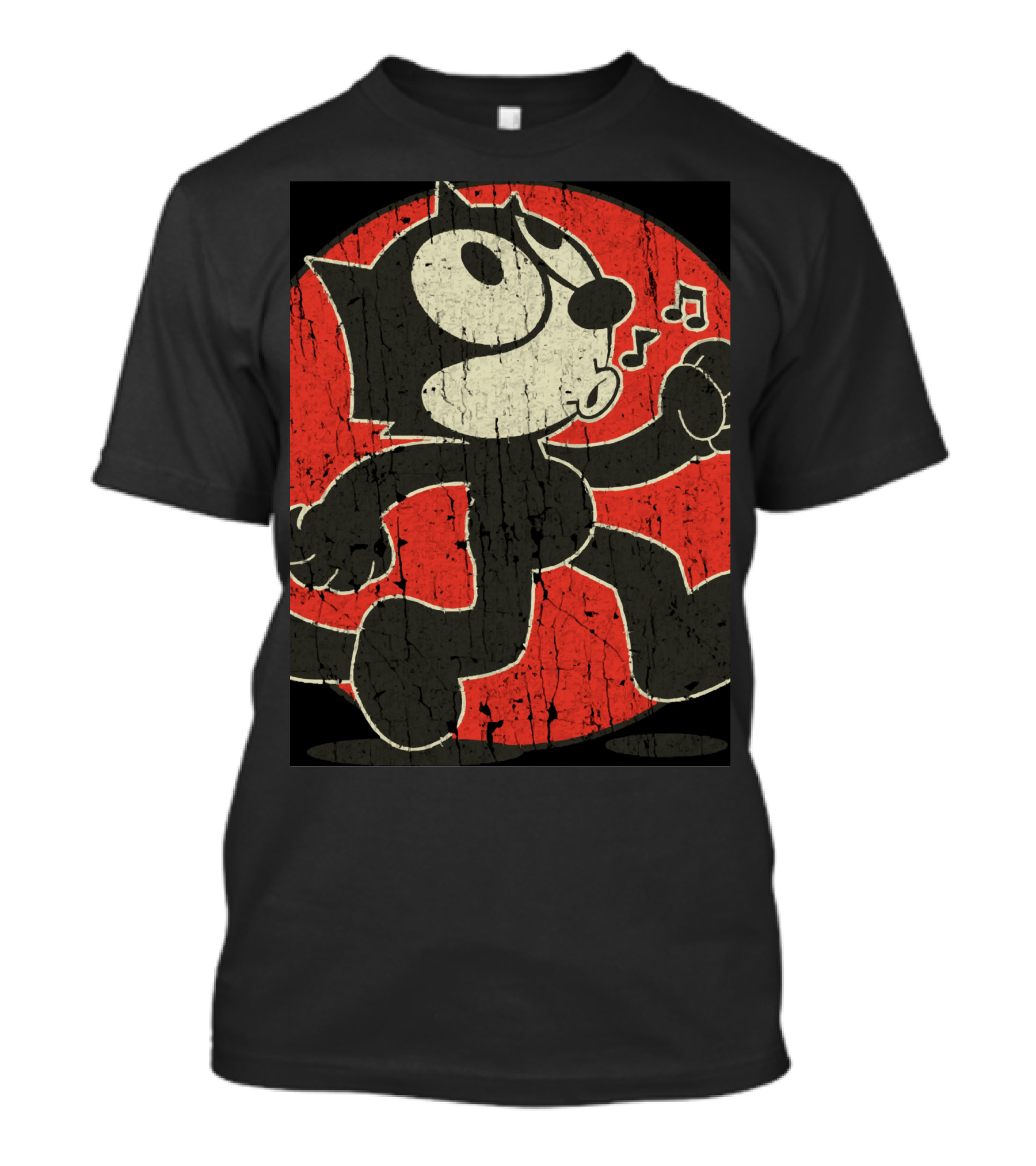 Catcreepypasta Felix The Cat Whistling Red Circle T-Shirt