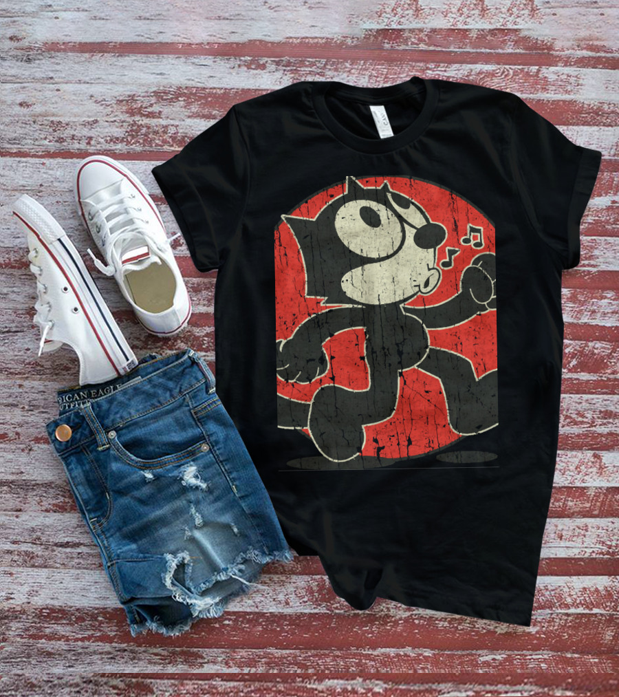 Catcreepypasta Felix The Cat Whistling Red Circle T-Shirt