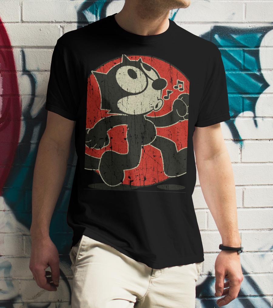 Catcreepypasta Felix The Cat Whistling Red Circle T-Shirt