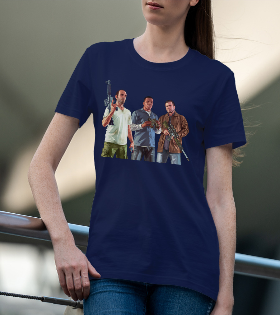 Grand Theft Auto Characters With Weapons T-Shirt
