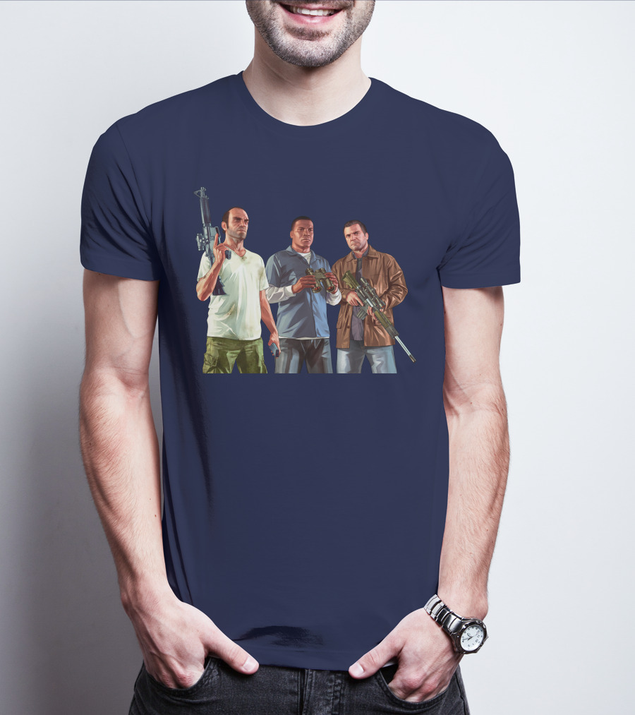 Grand Theft Auto Characters With Weapons T-Shirt