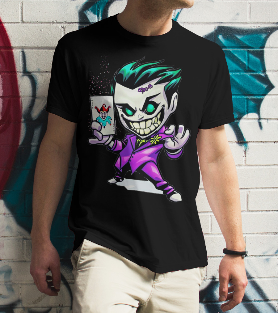 Joker 2012 Cartoon Grinning Character With Joker Card T-Shirt