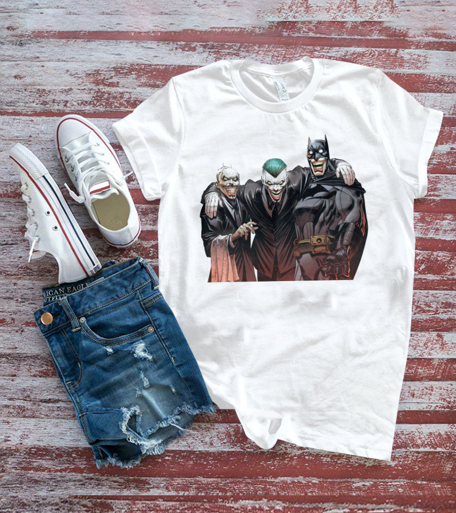 The Joker Batman Three-Face Grinning Trio T-Shirt