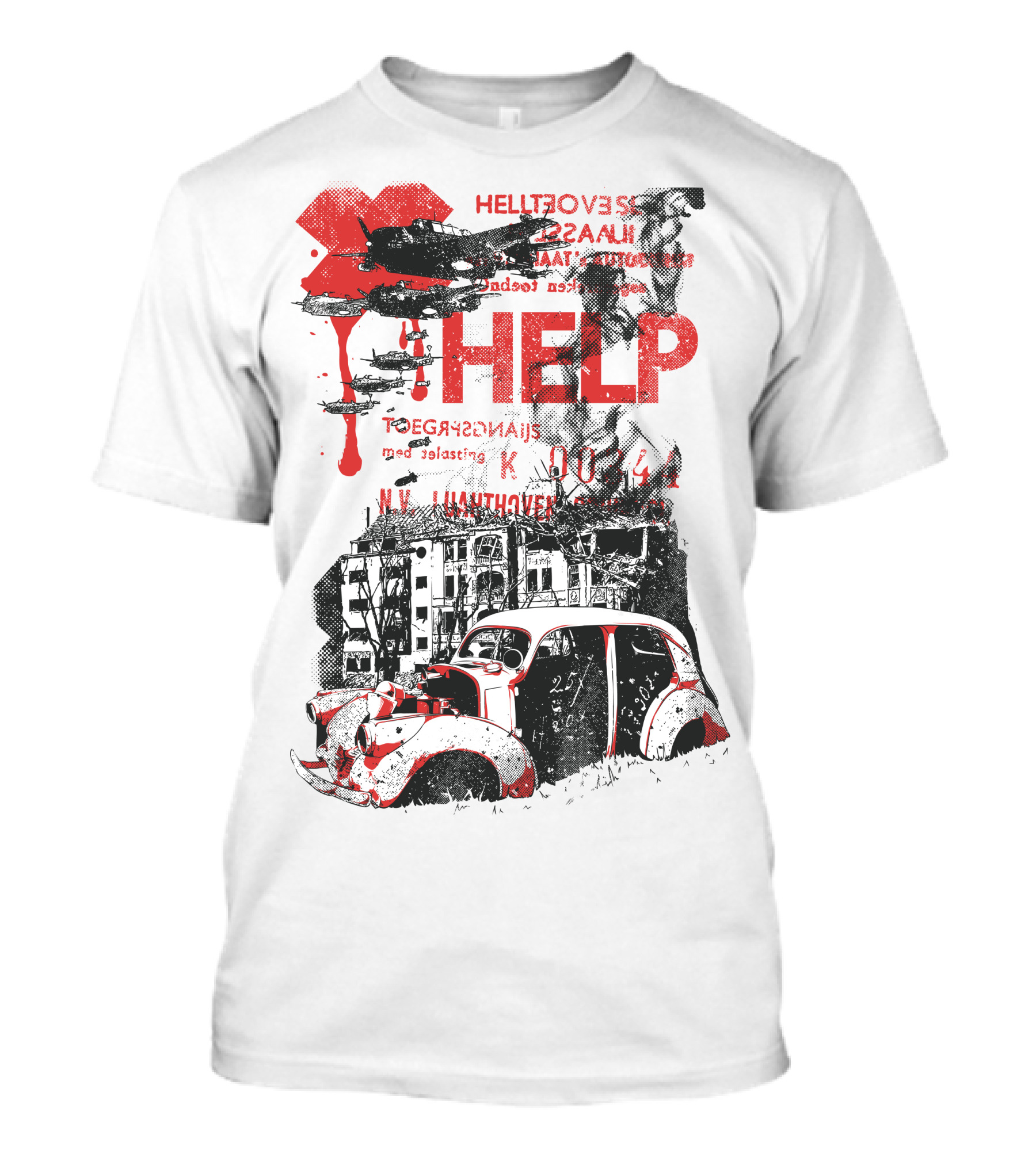HELP HELLFOVERS UNASSUMING RED TEARS T-Shirt