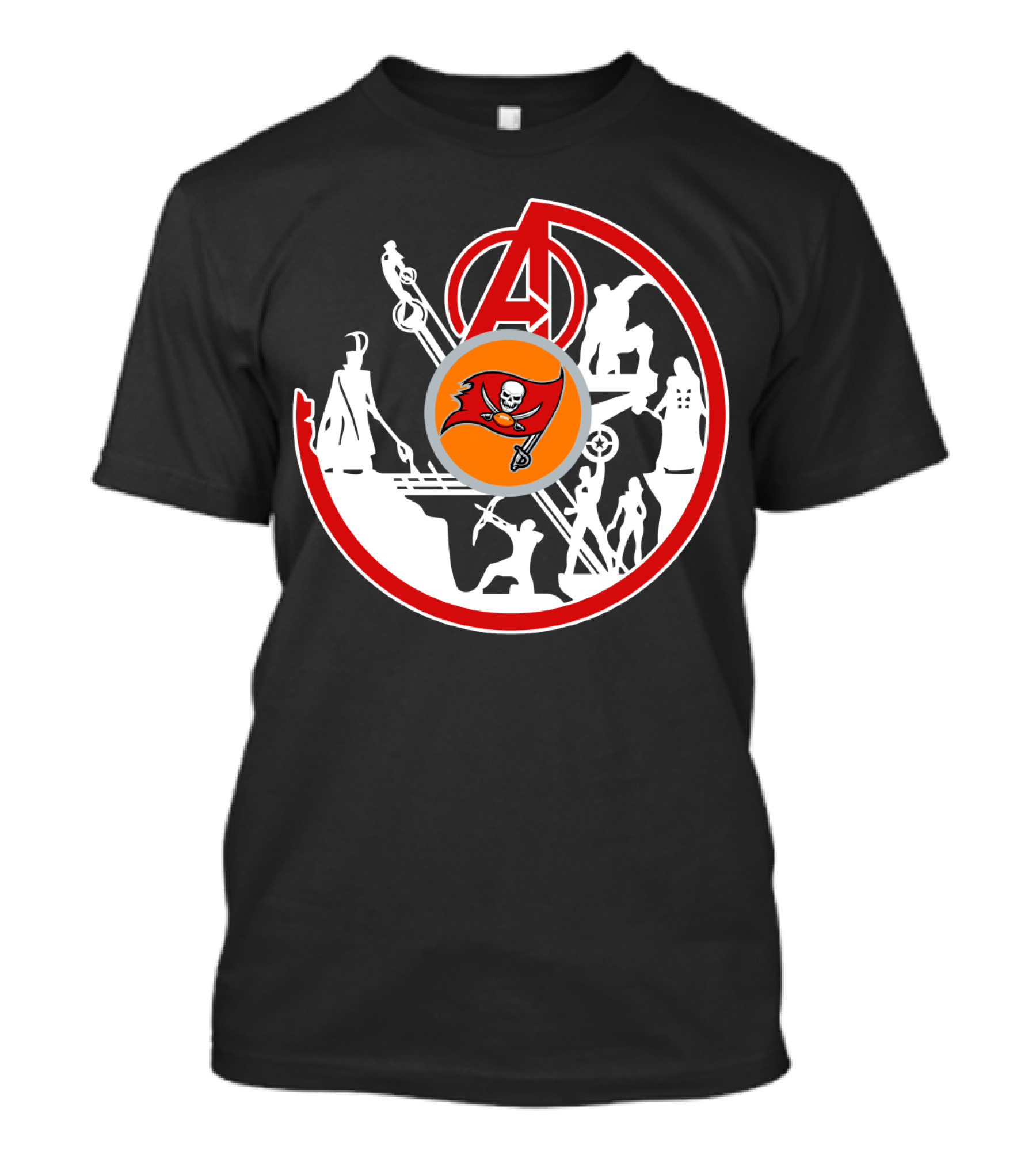 Avengers Buccaneers Crossover Silhouettes T-Shirt