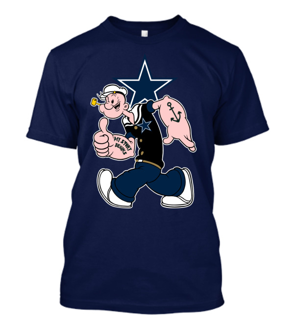 Dallas Cowboys Popeye My Story Began Star Anchor T-Shirt