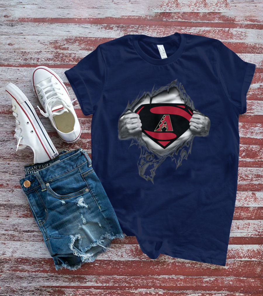 Arizona Diamondbacks Superhero Logo Burst T-Shirt