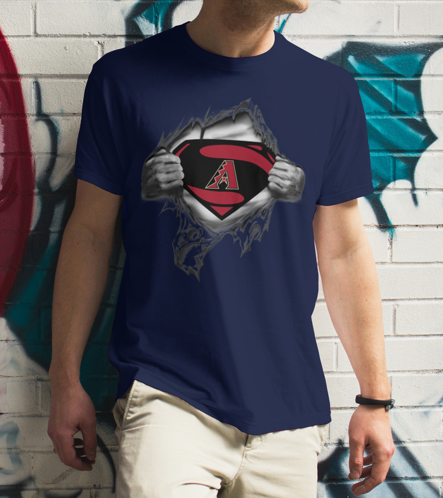 Arizona Diamondbacks Superhero Logo Burst T-Shirt
