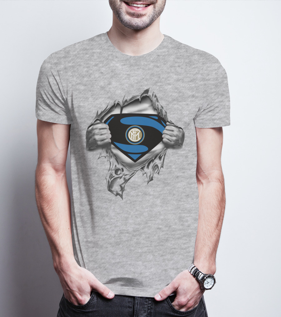 Inter Milan Superman Emblem Reveal T-Shirt