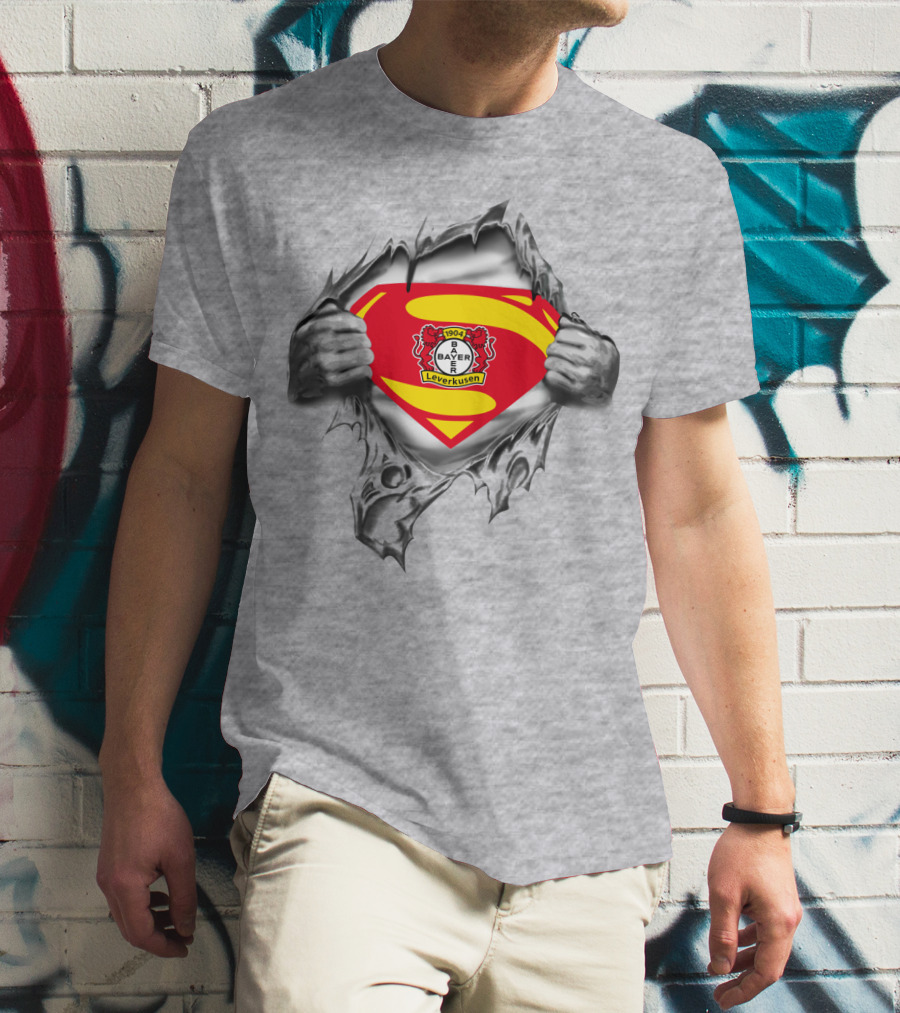Bayer 04 Leverkusen Superman Crest Bundesliga 1904 T-Shirt