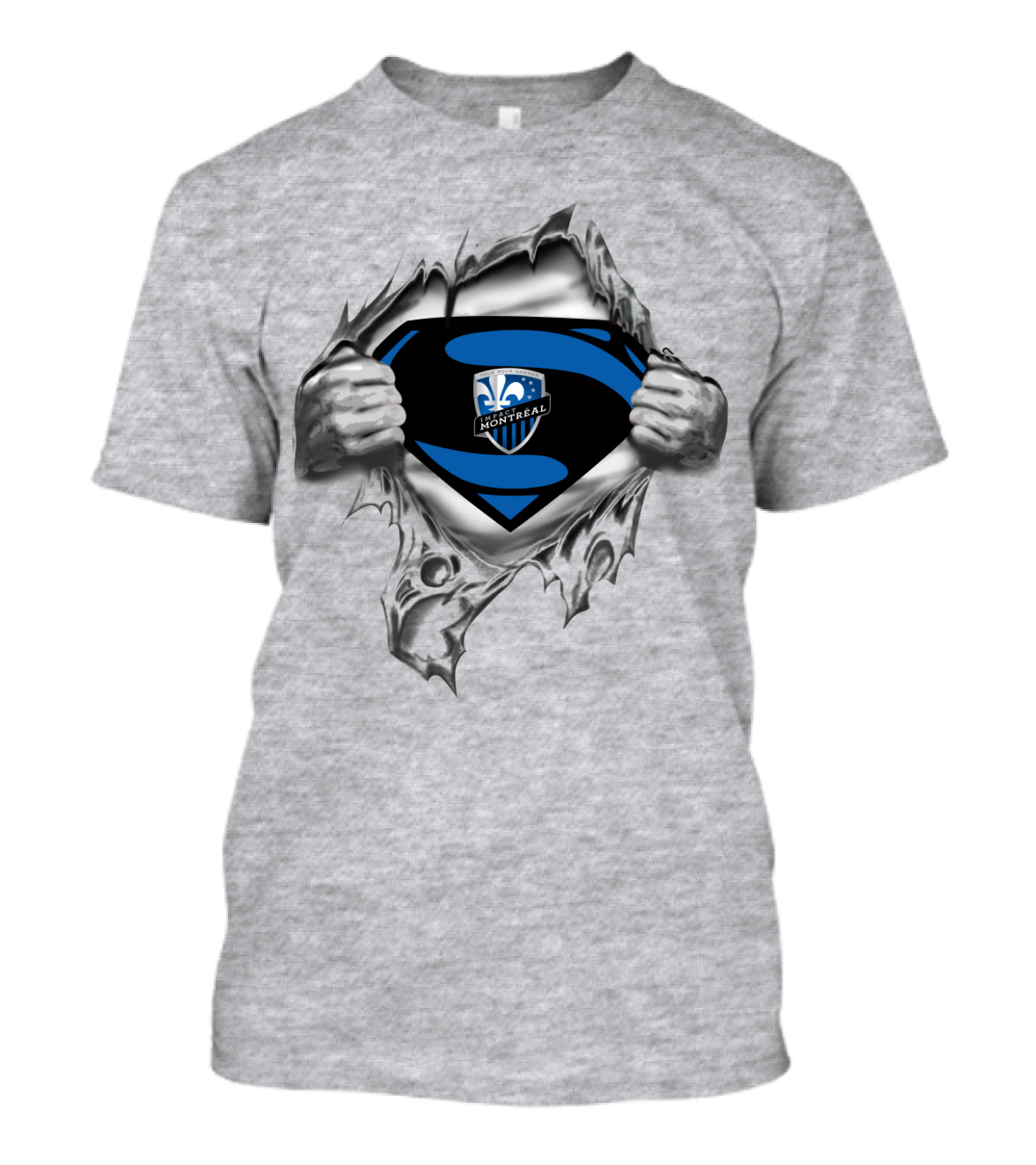 Imfc Montreal Impact Badge Inside Heroic Tear T-Shirt