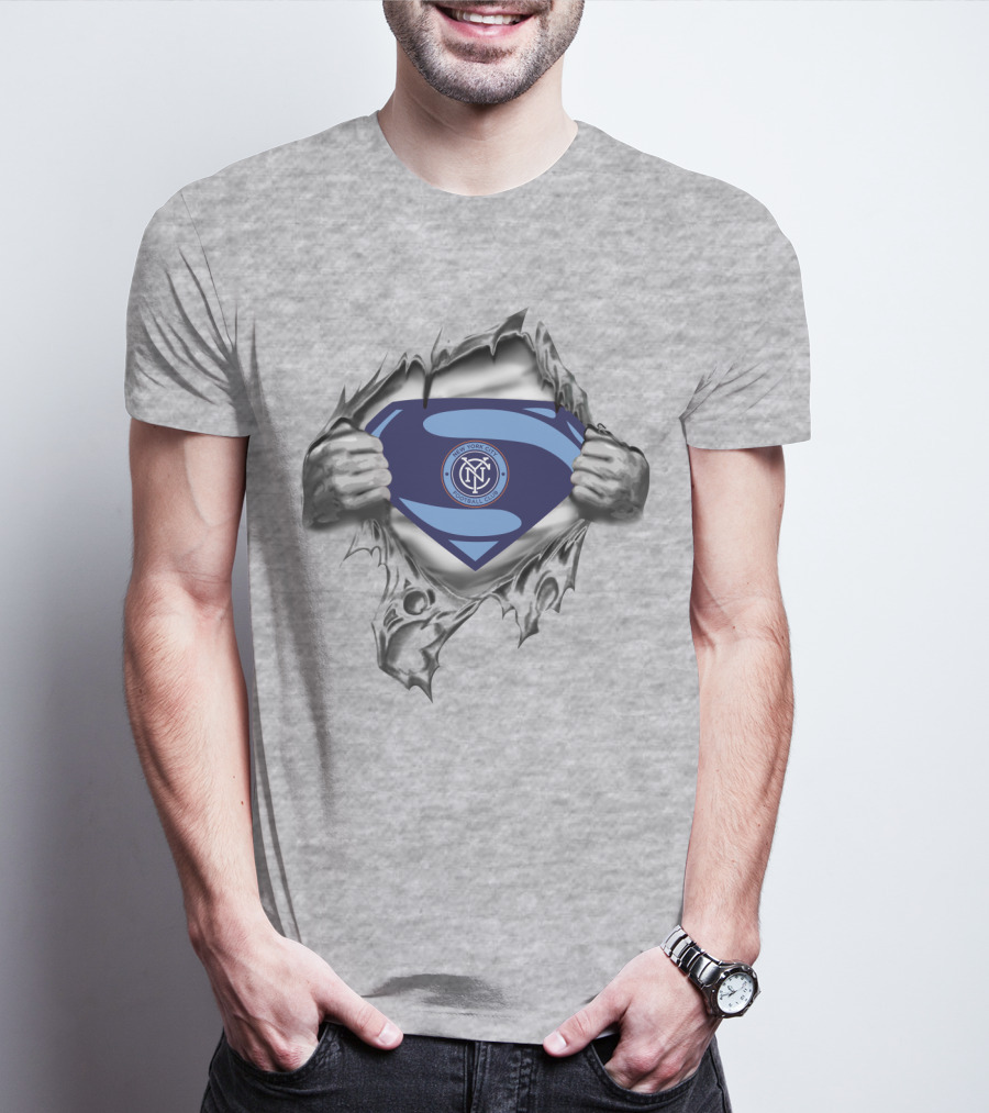 Superman Nyc Crest New York City Fc T-Shirt