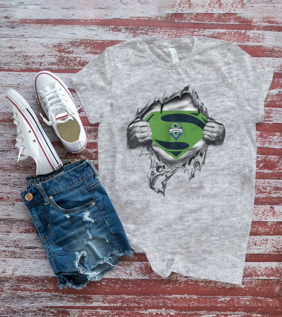 Seattle Sounders Fc Superhero Emblem Burst T-Shirt