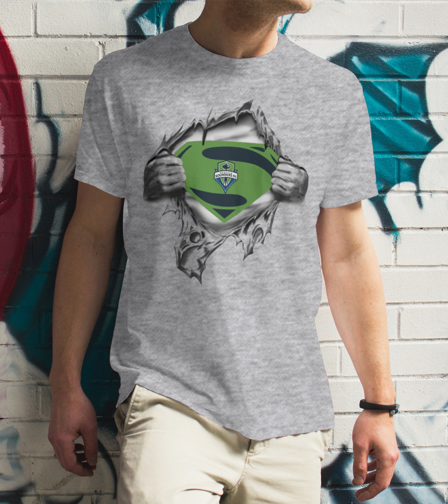 Seattle Sounders Fc Superhero Emblem Burst T-Shirt