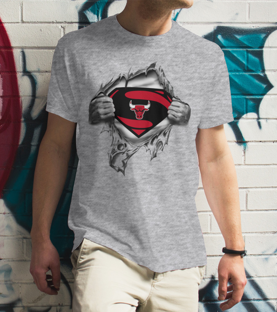 Chicago Bulls Superman Logo Fusion T-Shirt