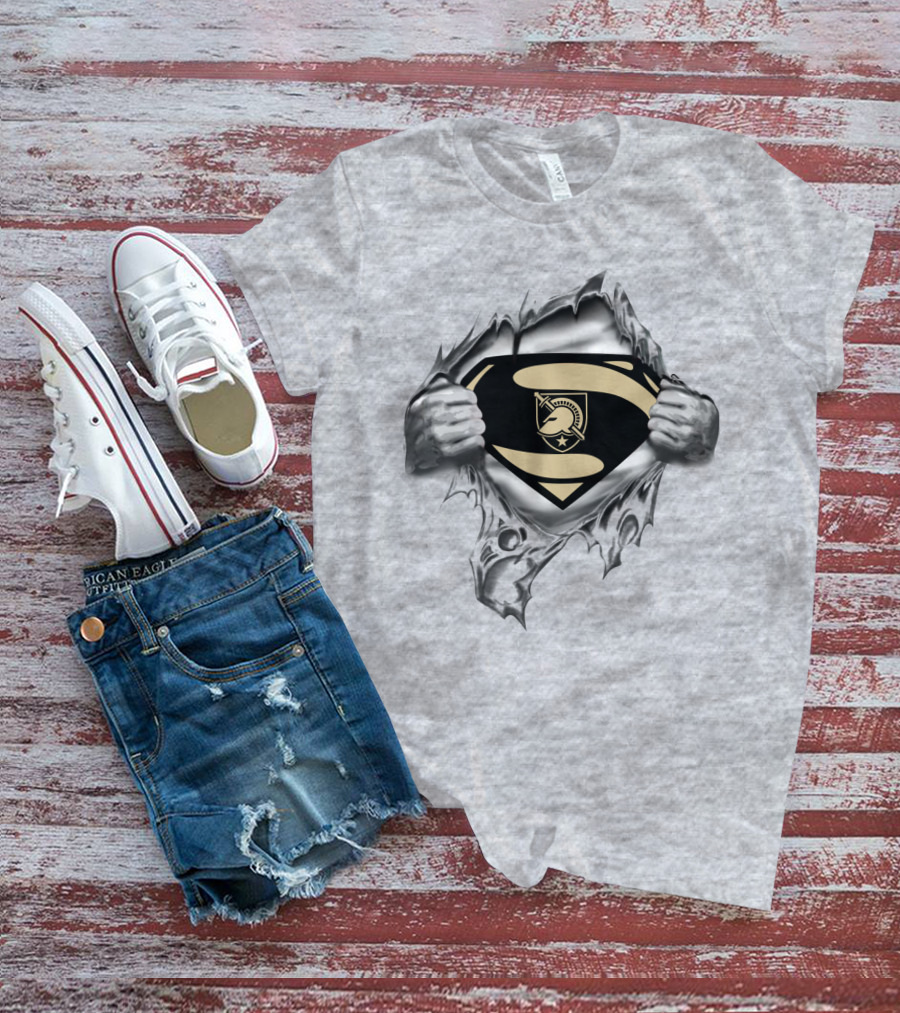 Army Black Knights Superman Logo Burst Through T-Shirt
