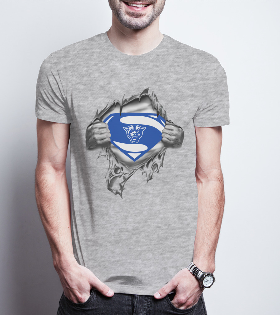 Georgia State Panthers Superman Logo Shield T-Shirt