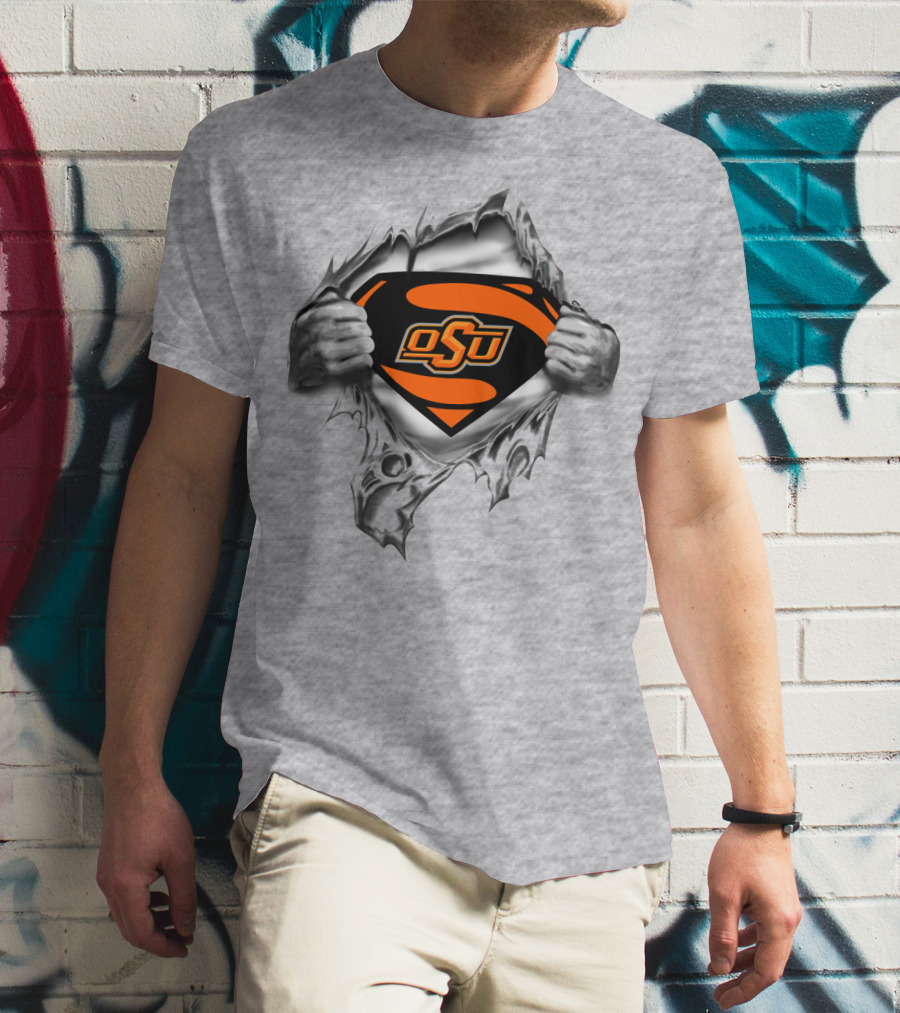 Osu Oklahoma State Cowboys Superman T-Shirt