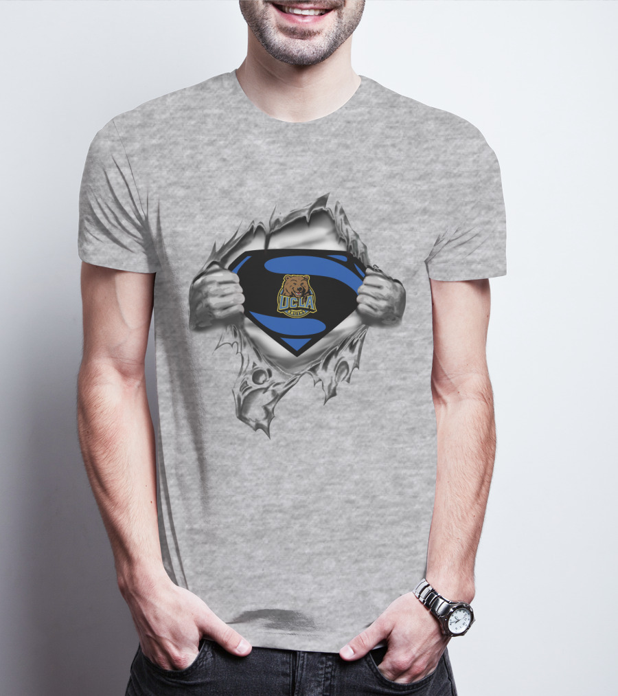 Ucla Bruins Bear Emblem Superhero Shield T-Shirt