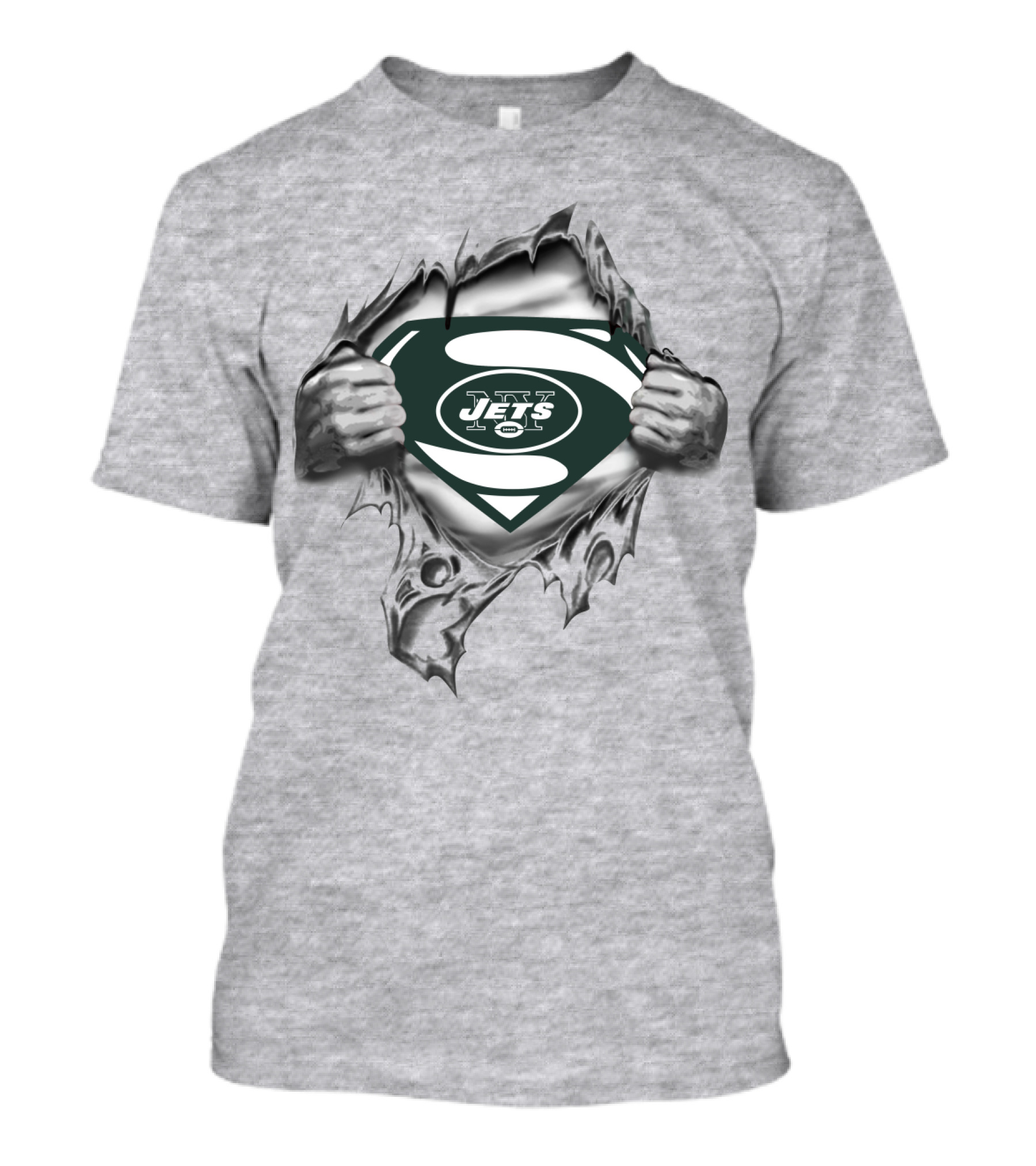 Superhero New York Jets Logo Reveal T-Shirt