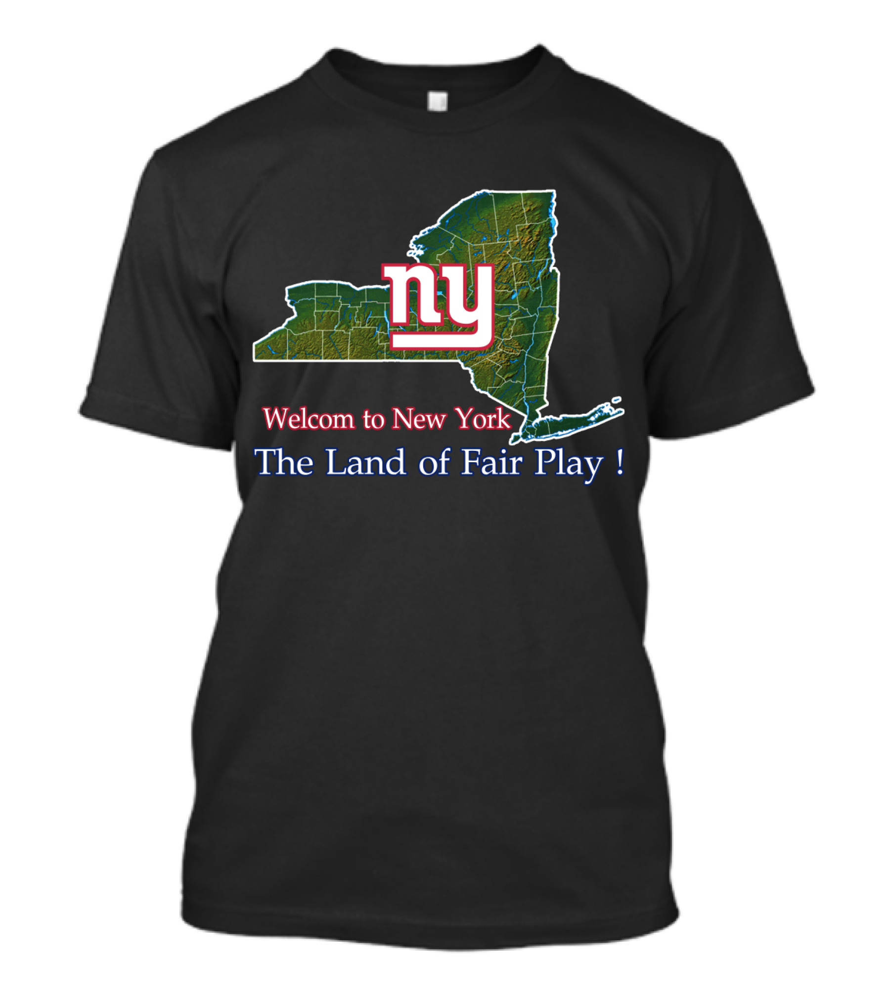 New York Giants Welcome To New York The Land Of Fair Play T-Shirt