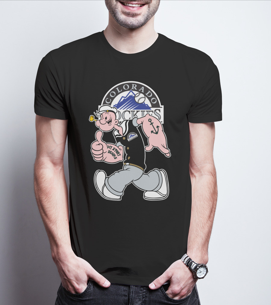 Colorado Rockies Popeye Mlb Crossover My Story Begins T-Shirt