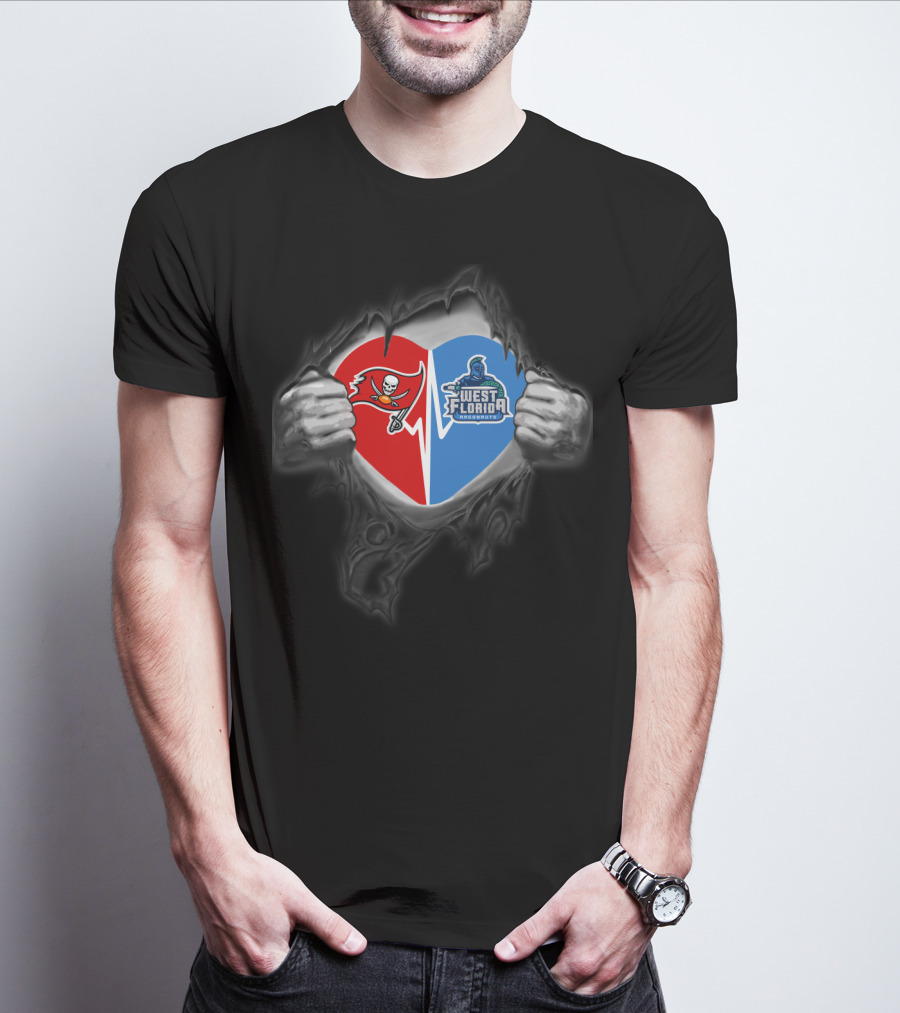 Buccaneers West Florida Argonauts Heart T-Shirt