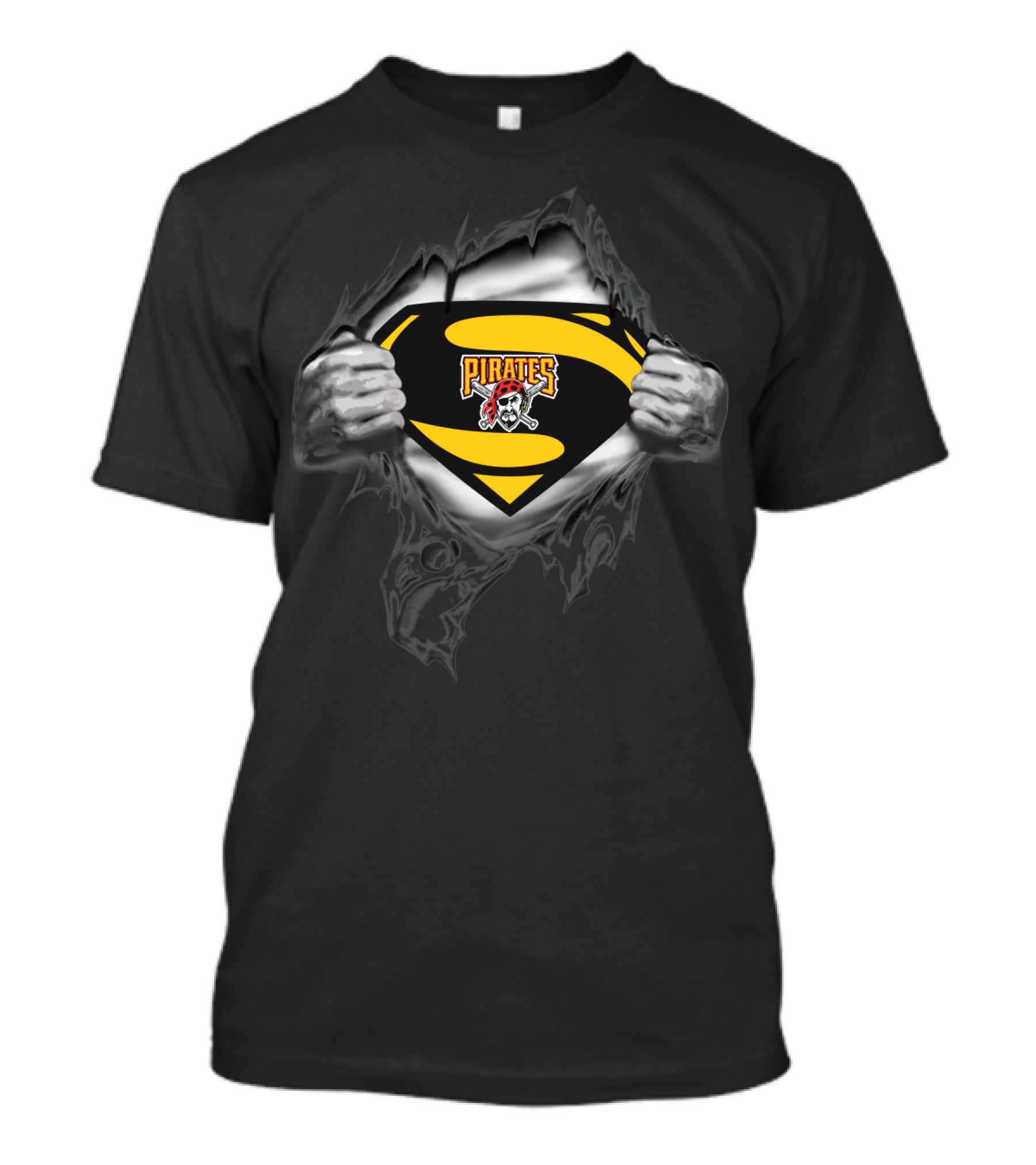 Superman Pittsburgh Pirates Logo Fusion T-Shirt