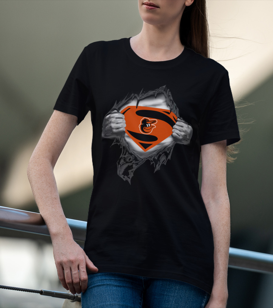 Baltimore Orioles Superman Logo Mashup T-Shirt