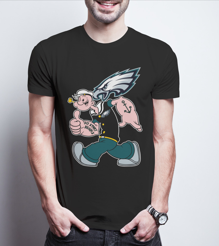 Philadelphia Eagles Popeye My Story Designs T-Shirt