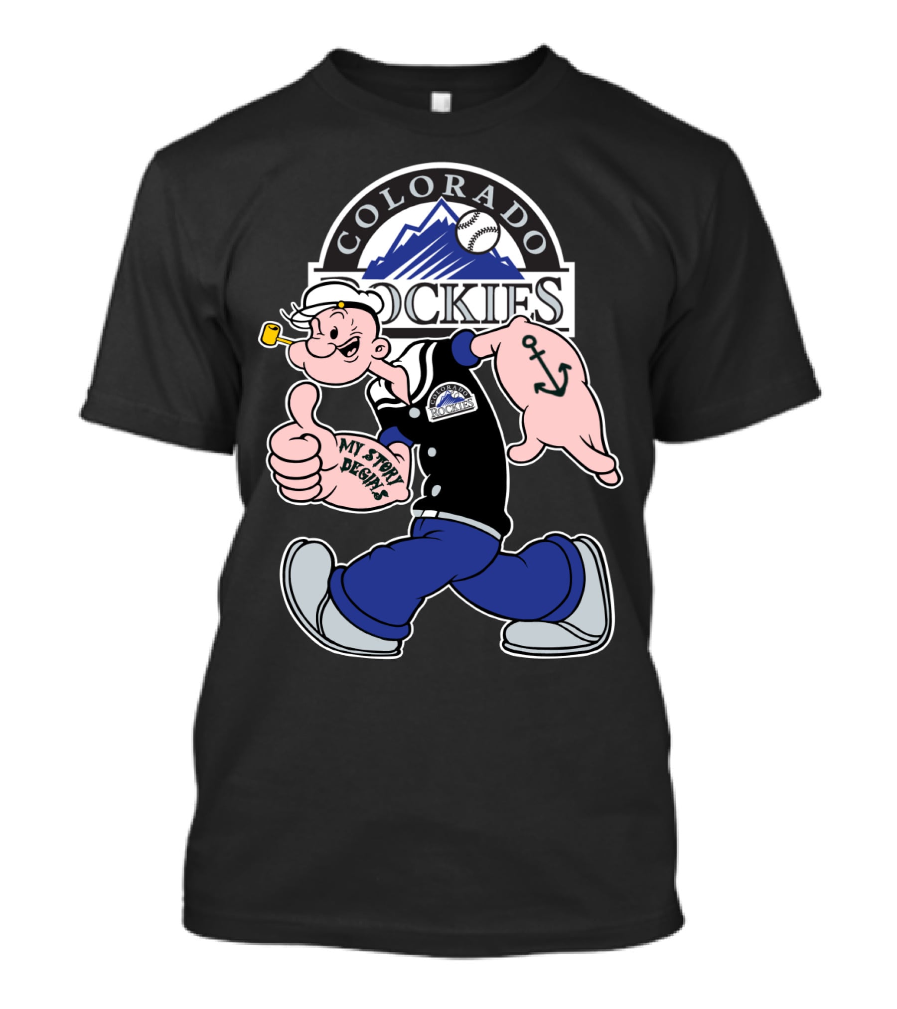 Colorado Rockies Popeye My Story Begins T-Shirt