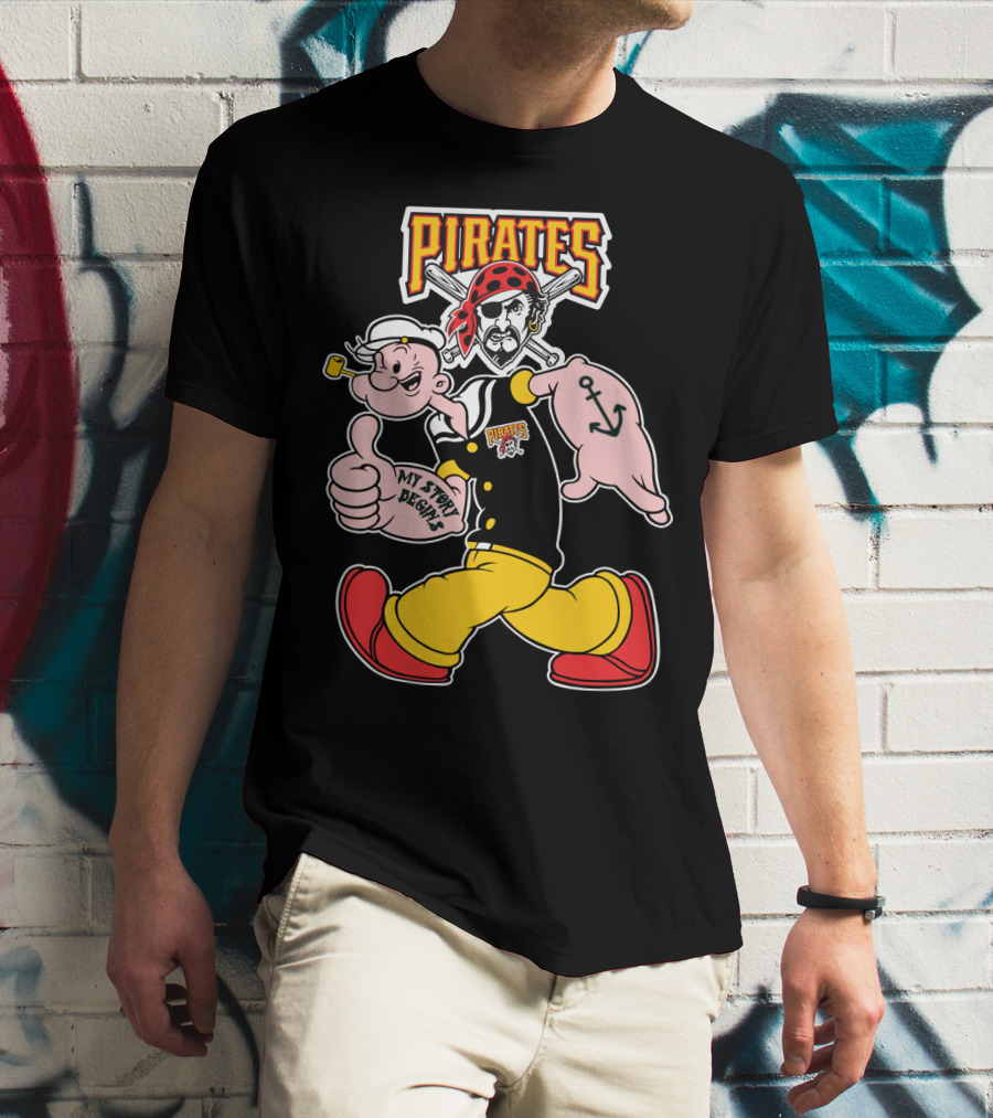 Pirates Popeye My Story Designs 51 Pittsburgh Pirates T-Shirt