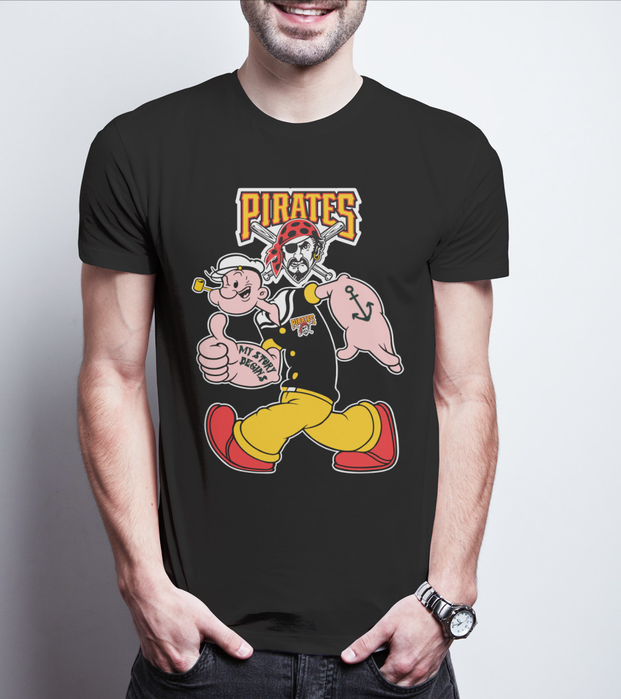 Pirates Popeye My Story Designs 51 Pittsburgh Pirates T-Shirt