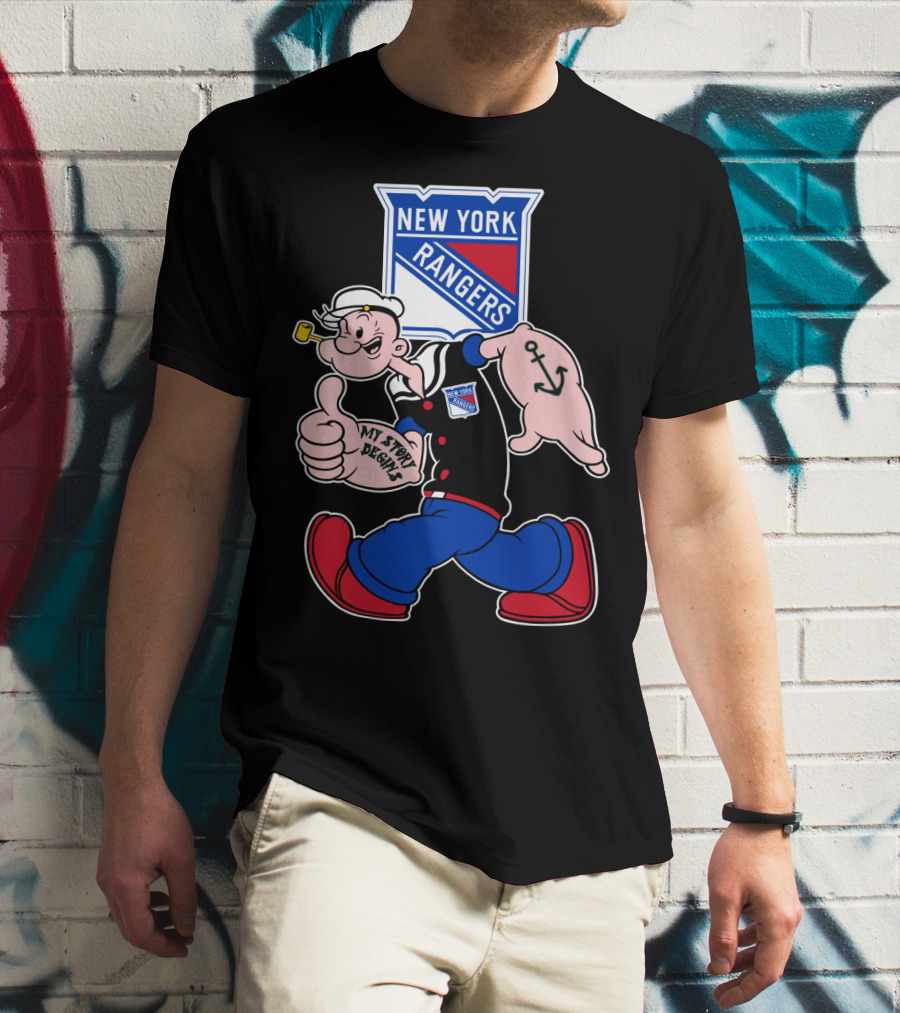 New York Rangers Popeye My Story Begins T-Shirt
