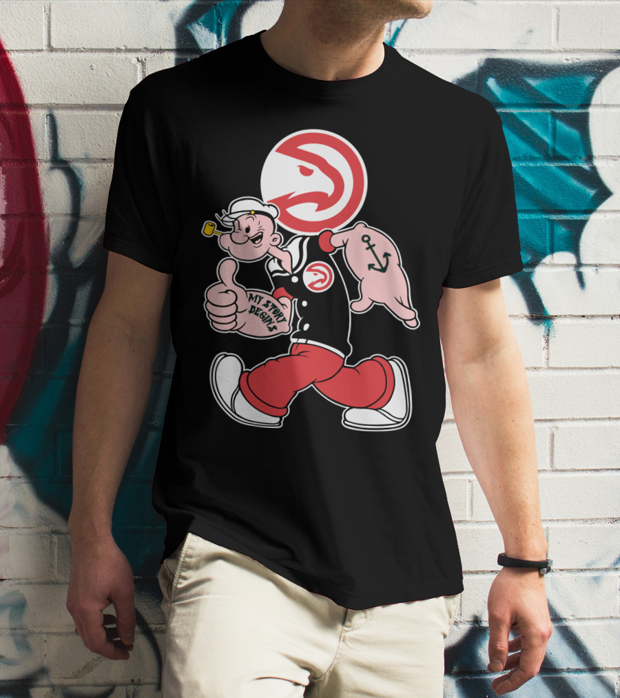 Atlanta Hawks Popeye Mashup My Story Designs T-Shirt