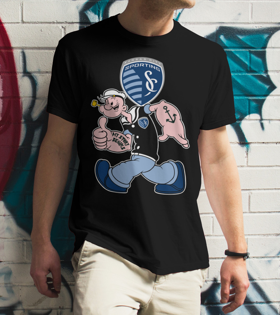 Sporting Kansas City 125 My Story Designs Popeye Style T-Shirt