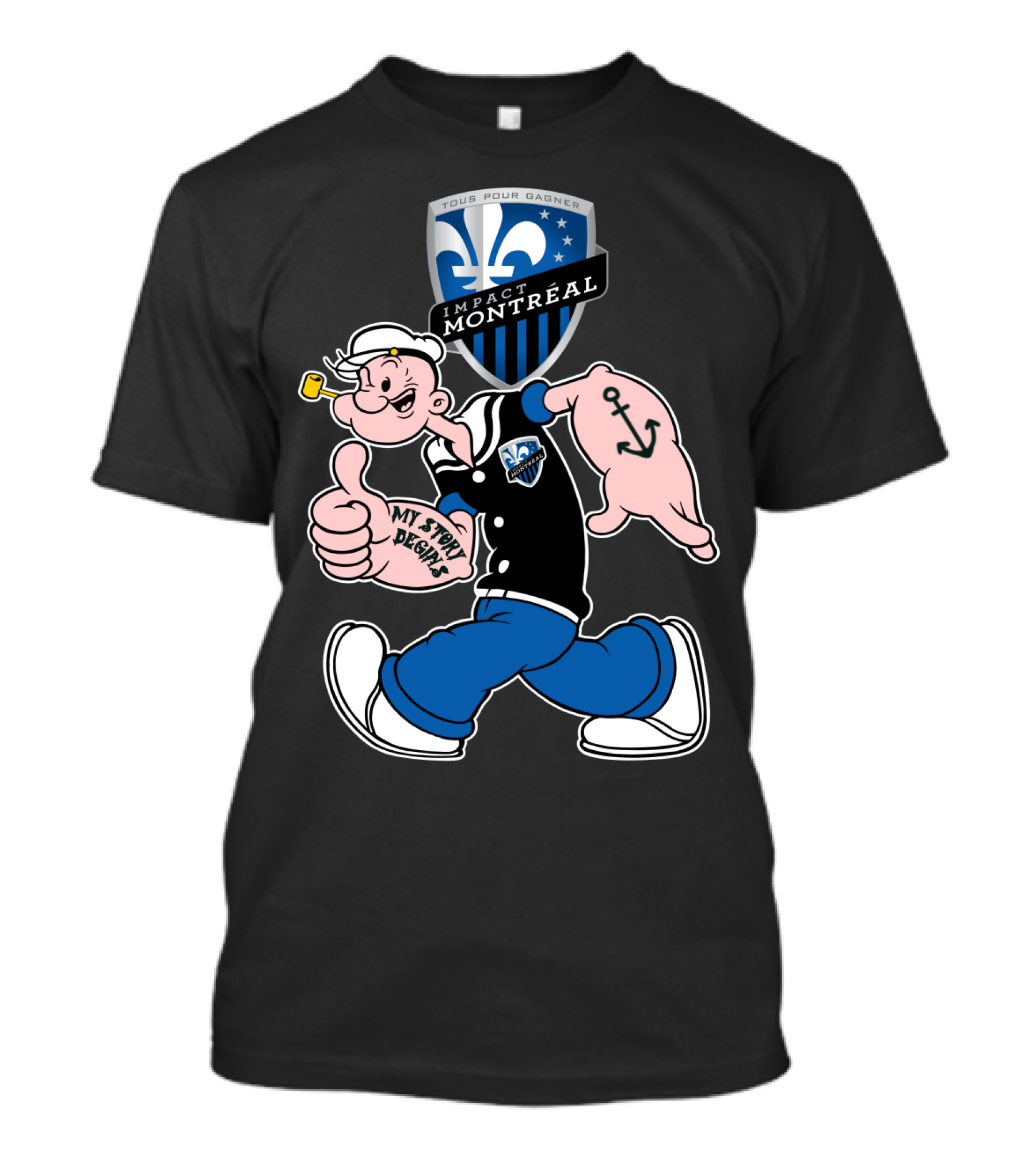 Tous Pour Gagner Impact Montreal My Story Designs T-Shirt