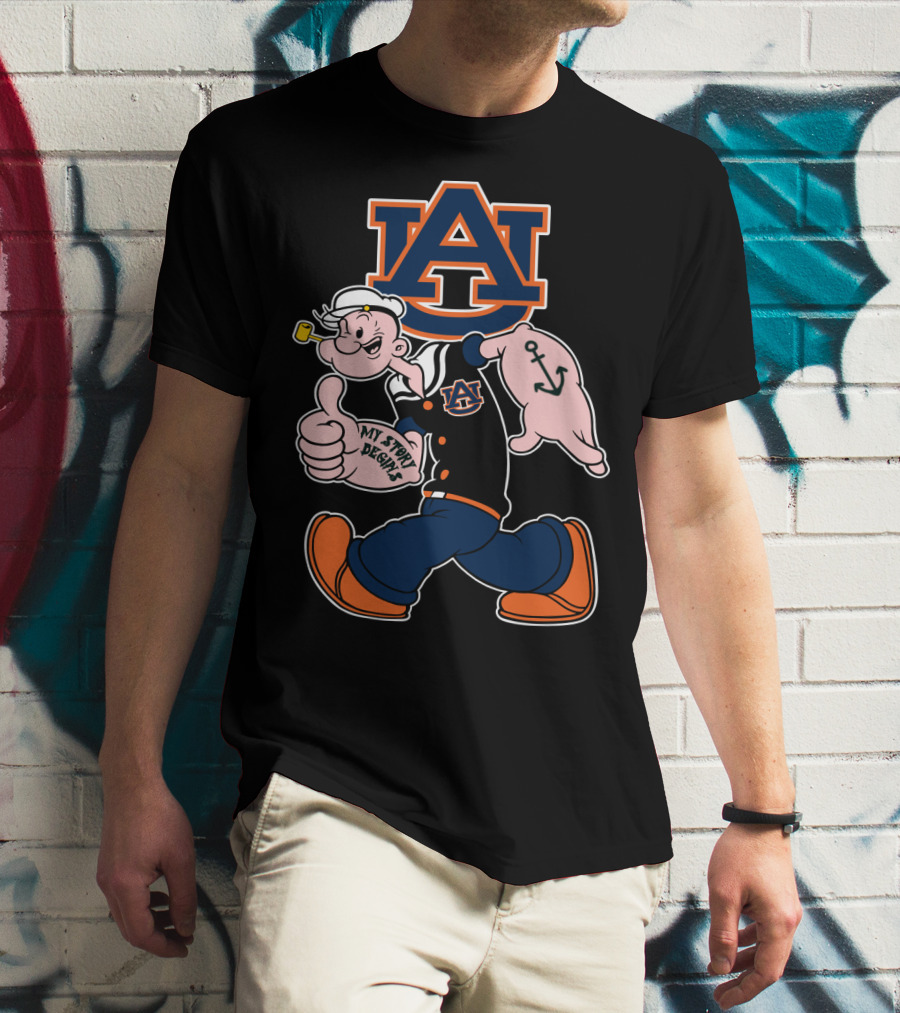 Auburn University Iconic Popeye My Story Begins T-Shirt