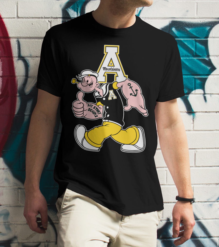 Appalachian State Mountaineers Popeye Anchor T-Shirt