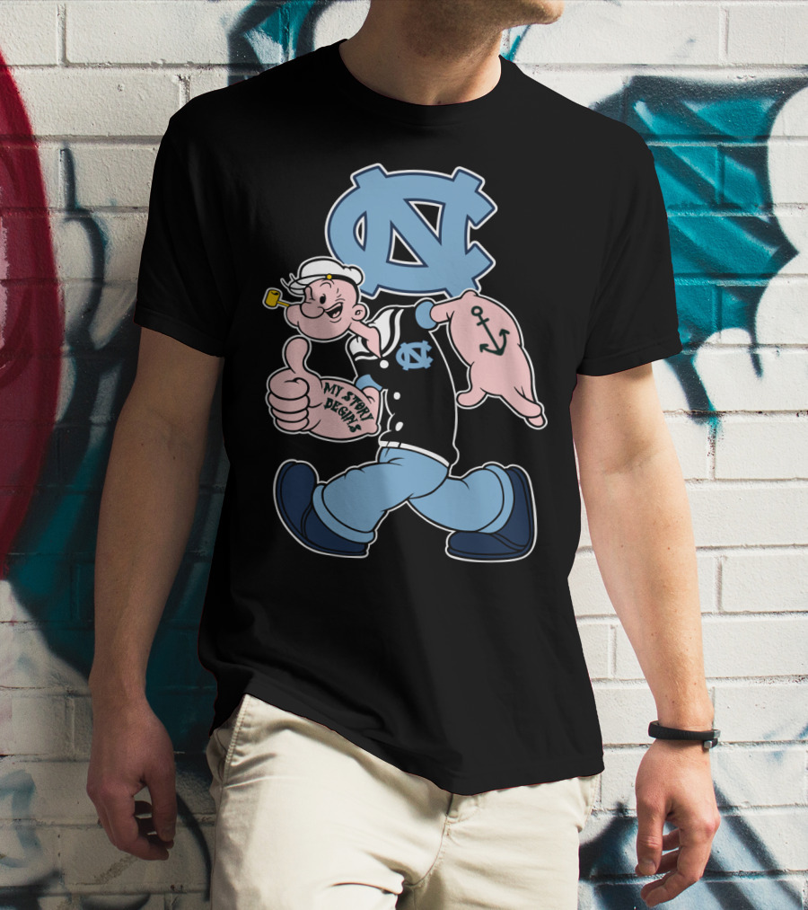 North Carolina Tar Heels Popeye My Story Begins T-Shirt