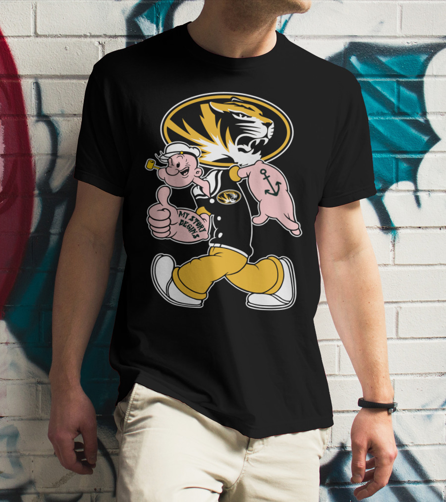 Missouri Tigers My Story Designs Popeye Anchor T-Shirt